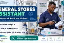 Department of Health and Wellness General Stores Assistant Vacancy at Caledon Hospital