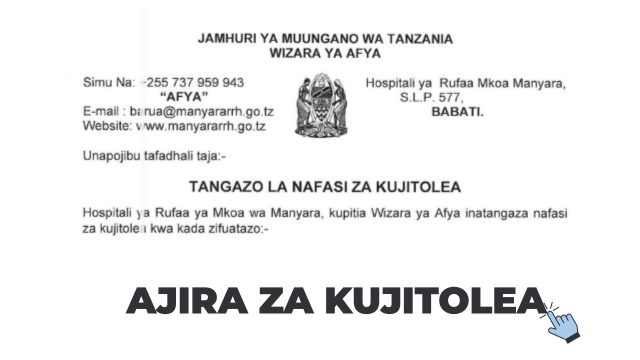 Manyara Regional Referral Hospital Volunteer Opportunities 2026 – 17 Posts