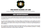 Kenya School of Law Director/CEO Vacancy 2026 – Re-advertisement